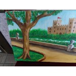 Малка картина масло на платно Испания - 3816